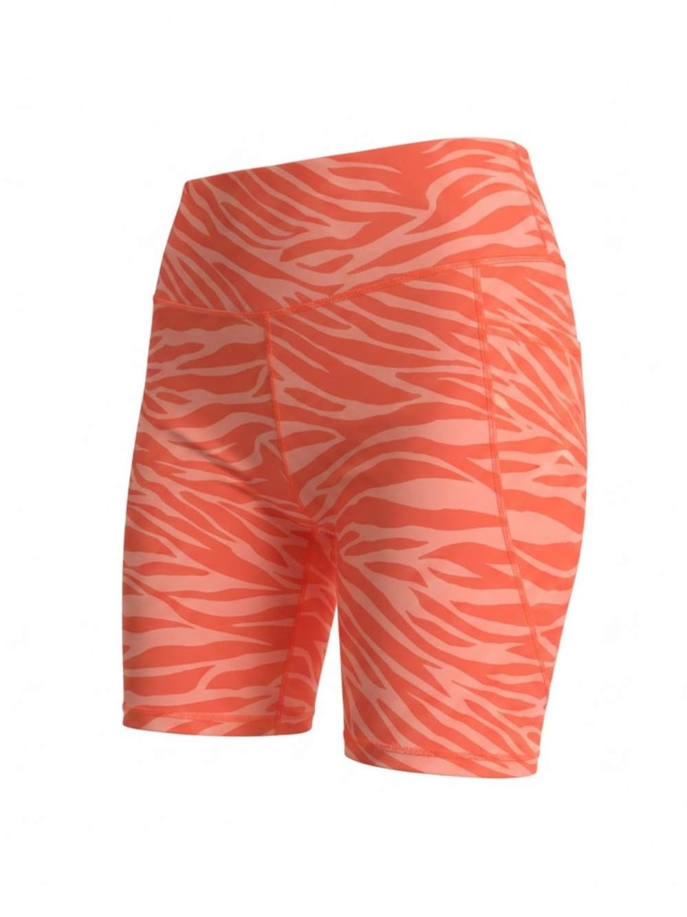 Old Navy Coral Zebra Print Bike Shorts